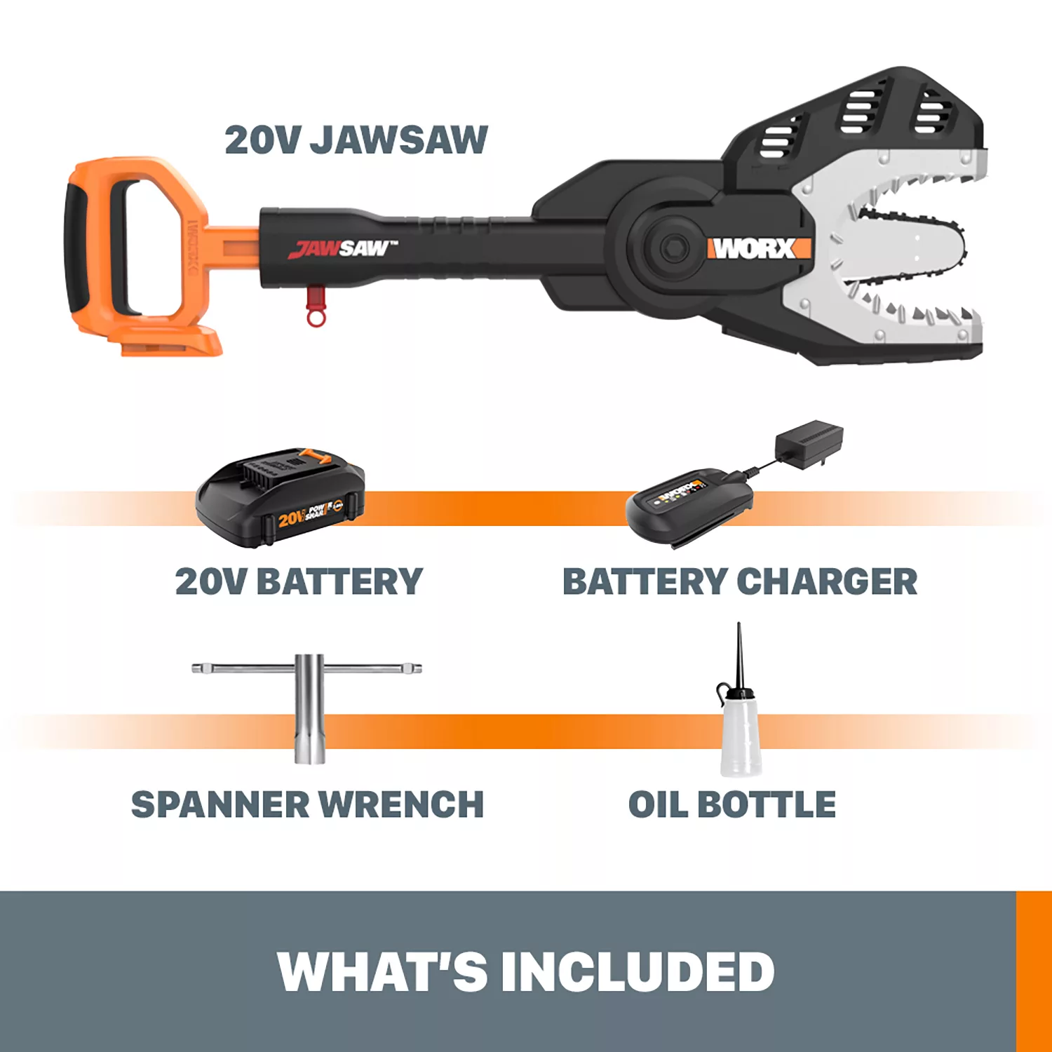 Worx 20V Power Share JawSaw Cordless Chainsaw