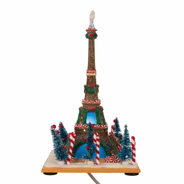 Kurt Adler 10 inch Claydough Eiffel Tower With C7 Bulb