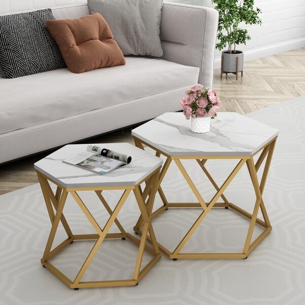 Auromie Nesting Coffee Table Set of 2