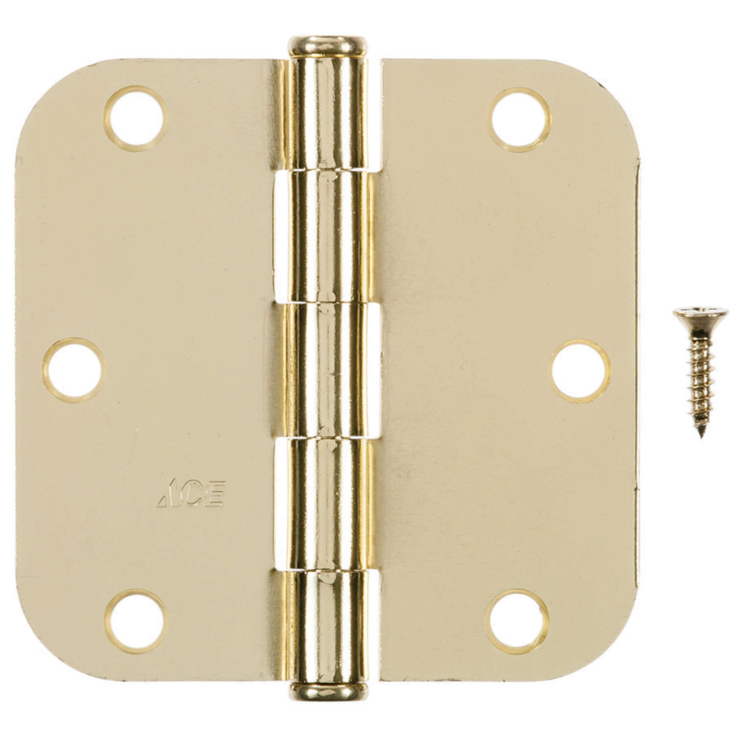 Ace 3-1/2 in. L Bright Brass Door Hinge 3 pk