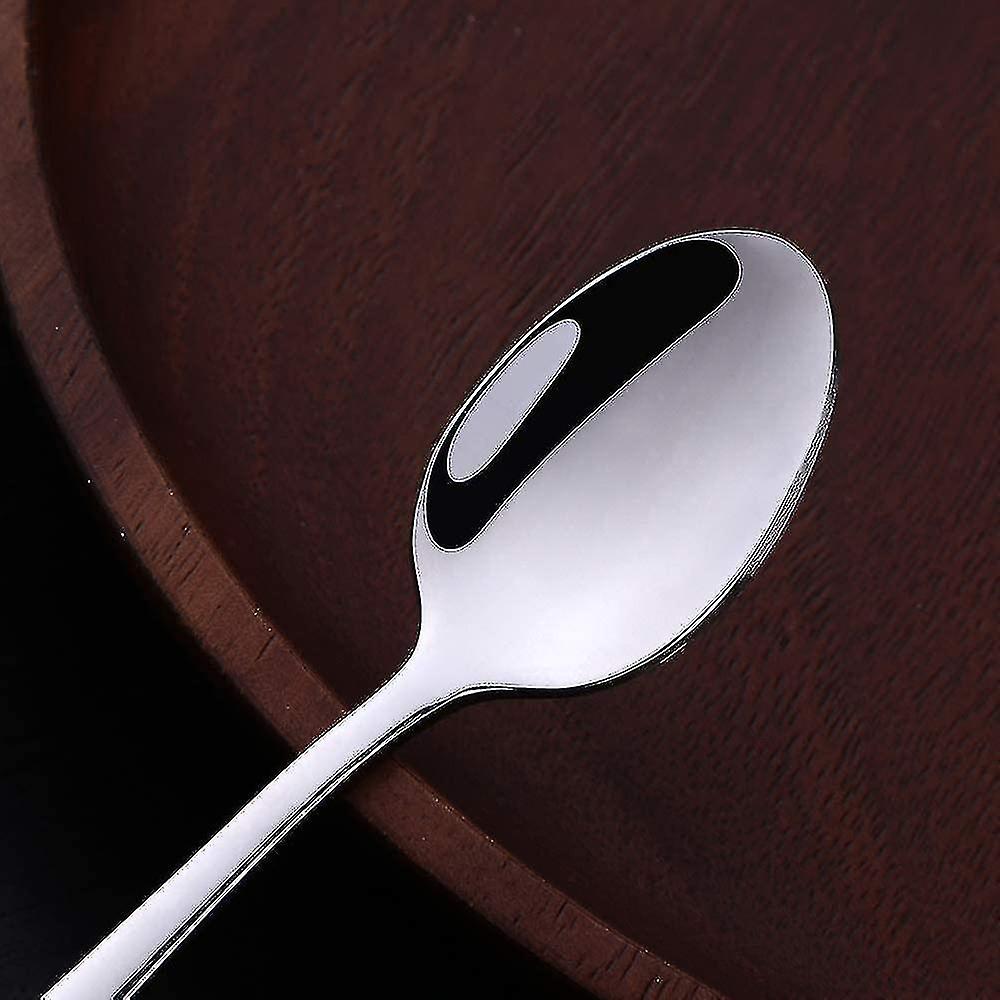 Set Of 12 Stainless Steel Coffee Spoons For Dessert - 11cm - Silver