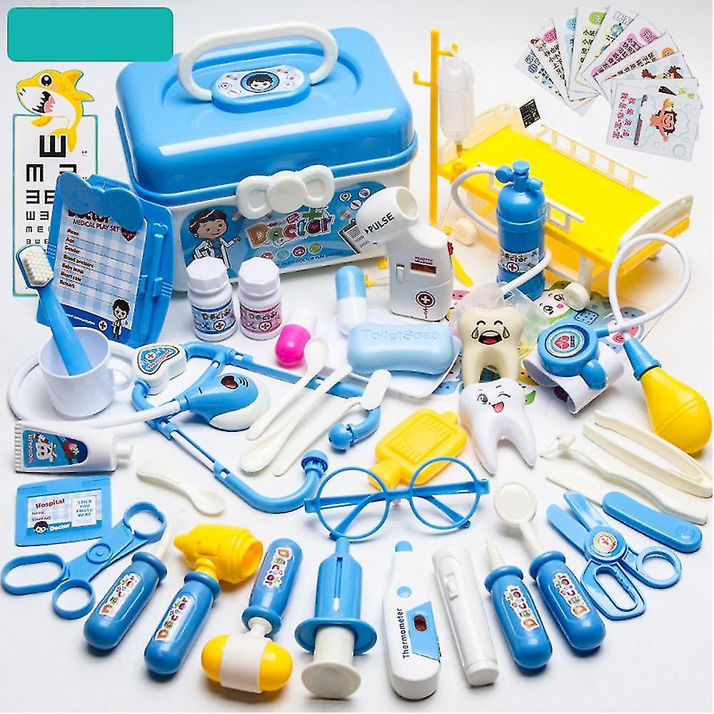 Kids Case Toy， Kit Stetoscope Tools For Boy And Girl (blue)