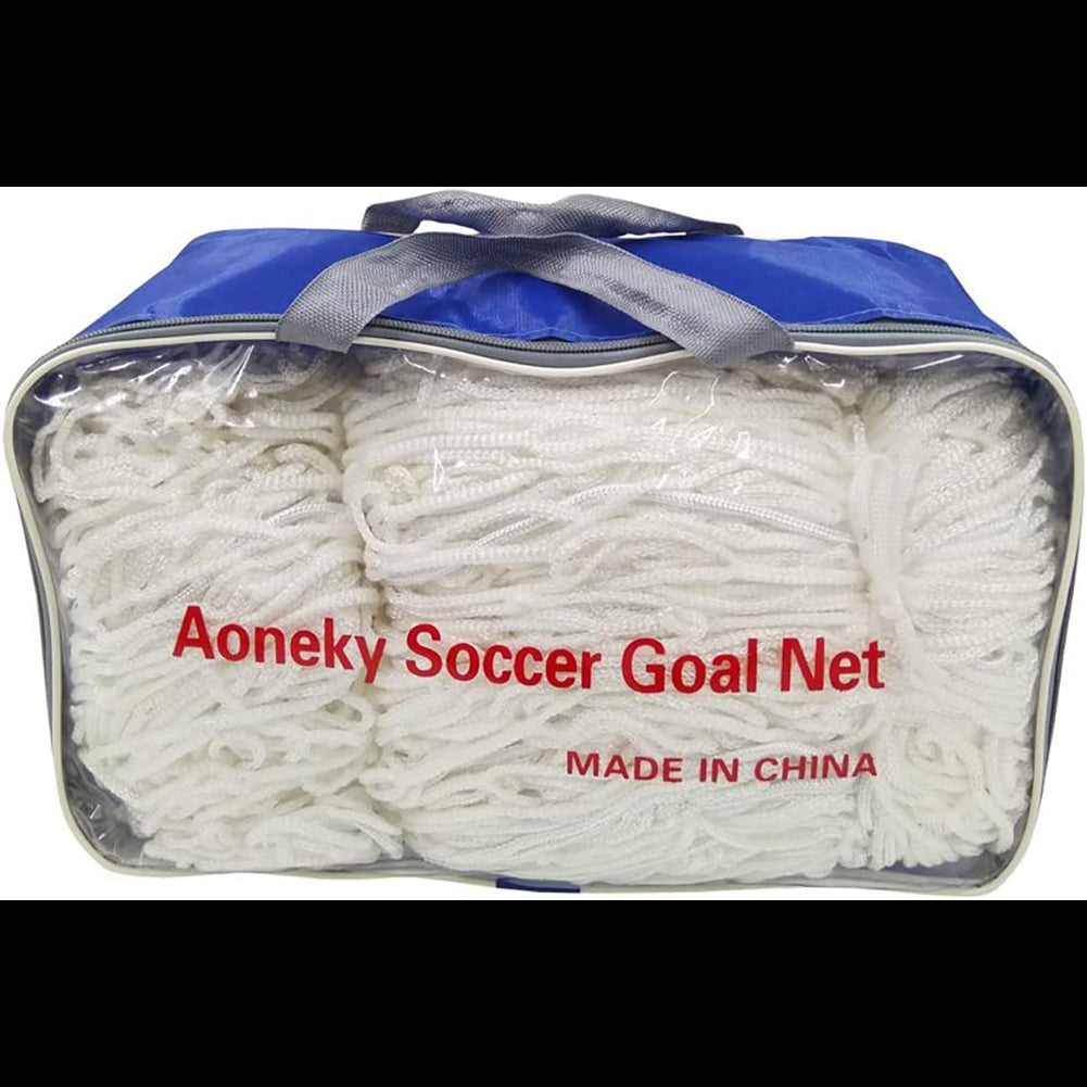 Polyester soccer goal net - 4 mm rope - Full size substitute soccer goal net - Heavy duty soccer net - Posts not included