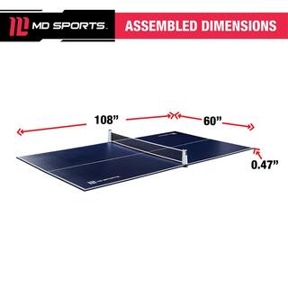 MD Sports Table Tennis Conversion Top with Retractable Net TTT412_018M