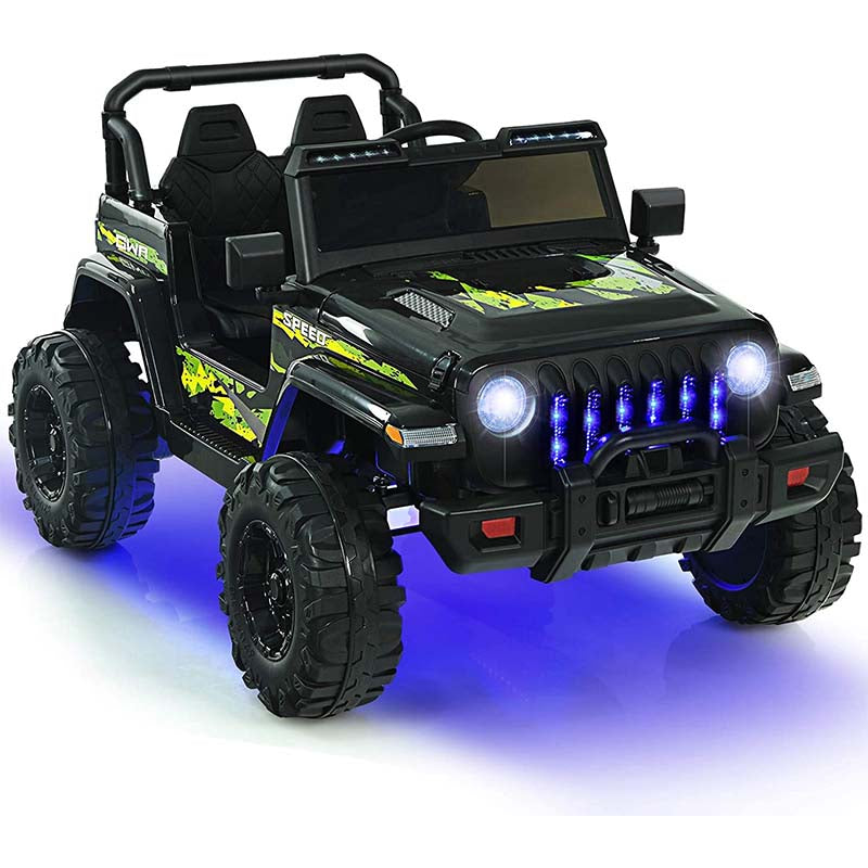 Kids Ride on Jeep Truck 12V Battery Powered Electric Riding Toy Car with 2.4G Remote Control