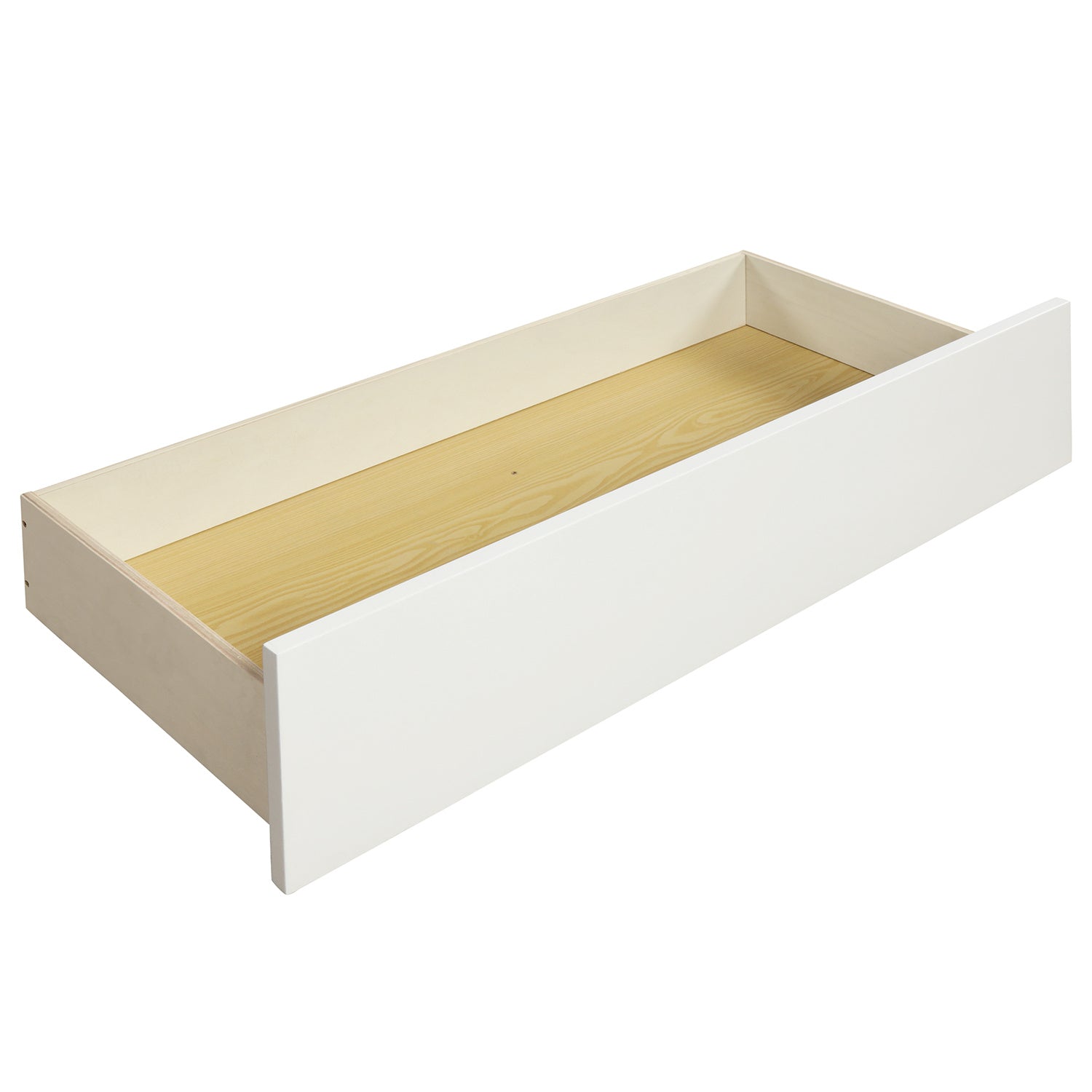 Wooden Storage Drawer for Twin Over Full Bunk Bed, White