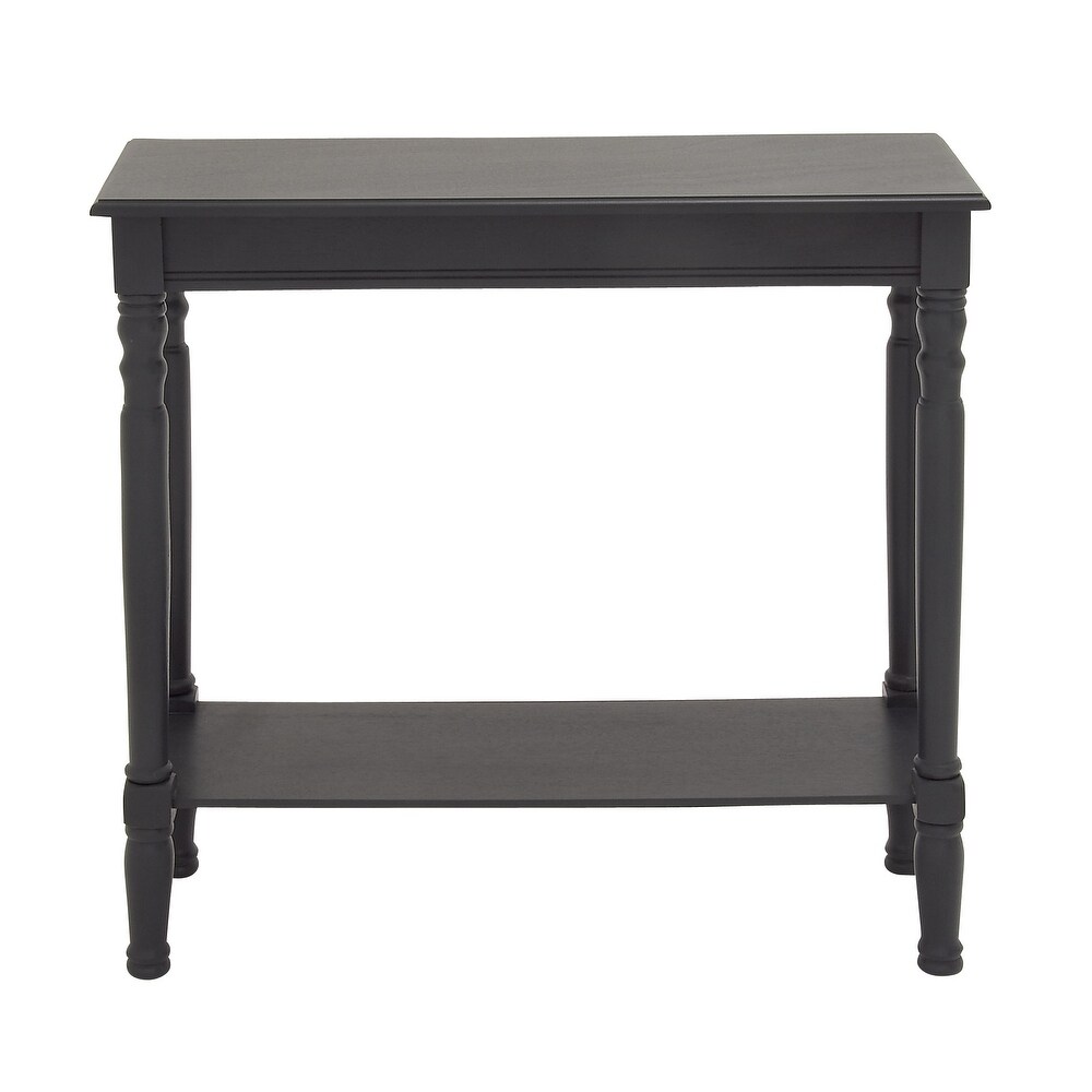 Black Wood Traditional Console Table   32 x 12 x 32