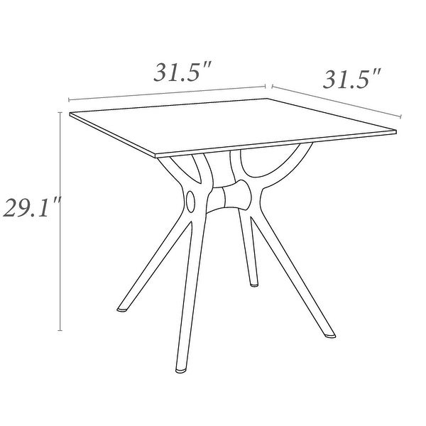 3-Piece White Recyclable Outdoor Patio Dining Set 33