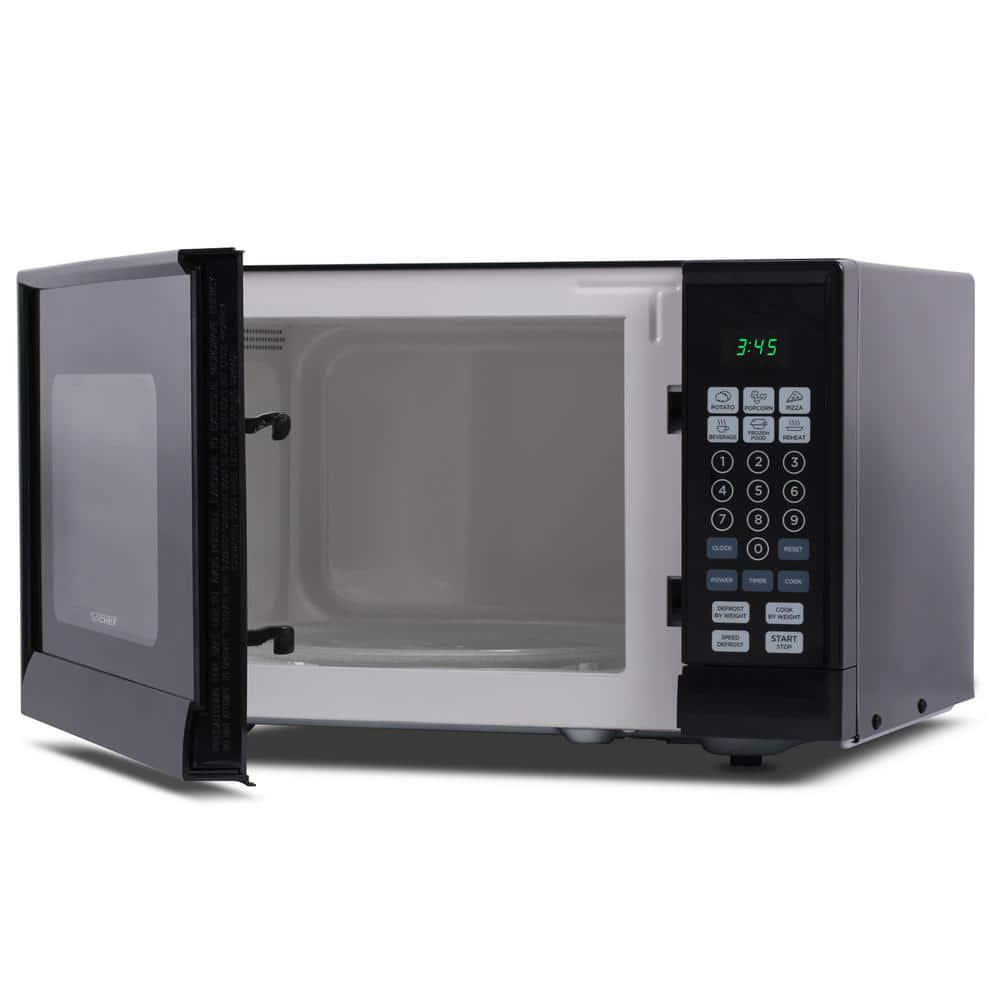 Commercial CHEF 09 cu ft Countertop Microwave Black