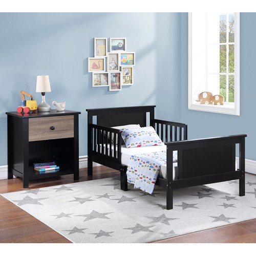 Connelly Reversible Panel Toddler Bed Black/Vintag...