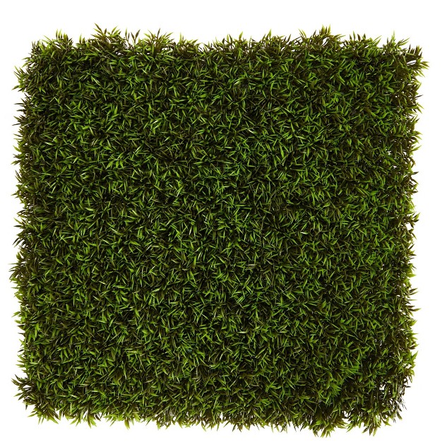 Nearly Natural 20-in Mini Pordocarpus Artificial Wall Mat (indoor/outdoor) (set Of 2)