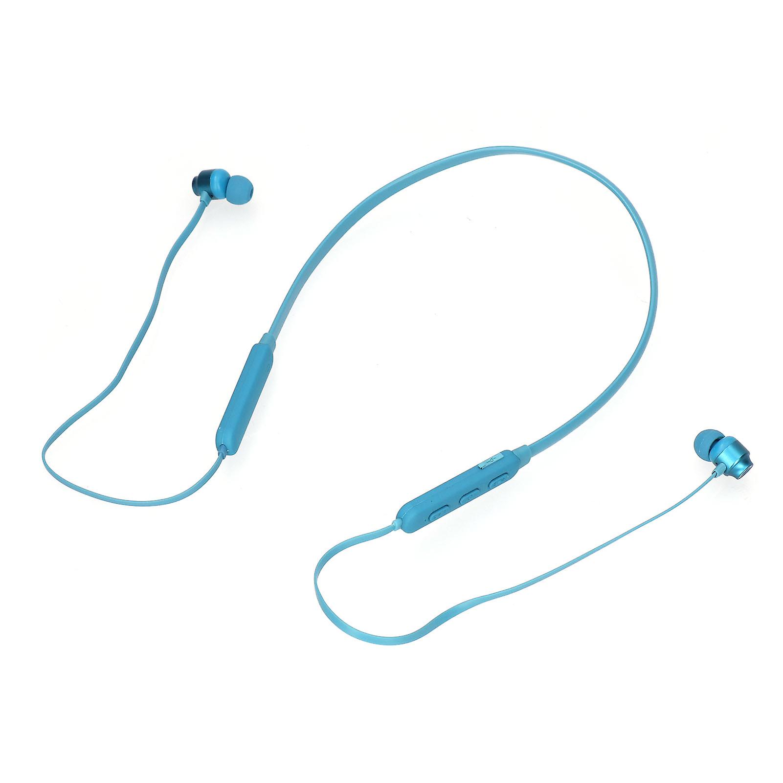 Neck Wearing Bluetooth 5.1 Headphone Wireless Earbud Neckband Headset For Exercise Sportsblue