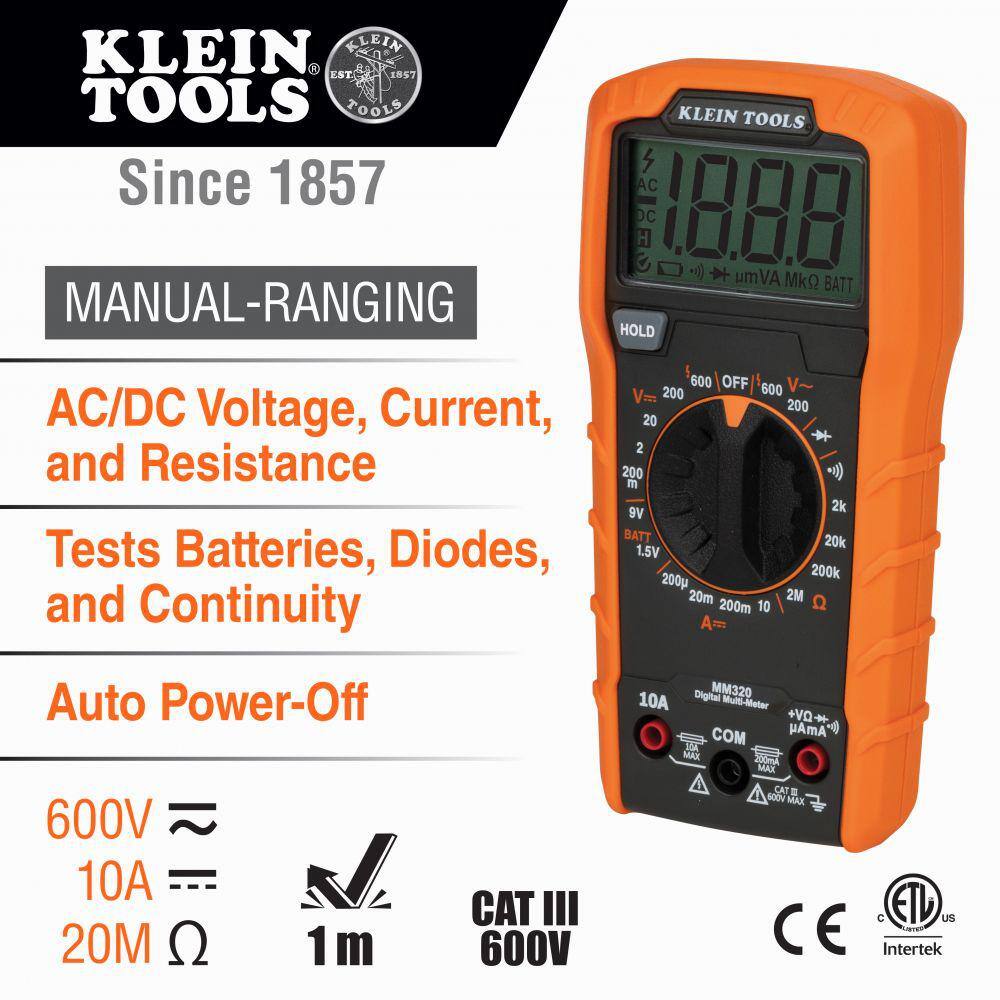 Klein Tools Multi-Meter Voltage Tester and Outlet Tester Premium Electrical Tool Set 69355