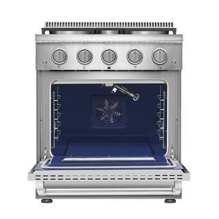 Empava 30 in. 4.2 cu. ft. Single Oven Slide-in Gas Range with 4 Burners in Stainless Steel EPA-30GR03