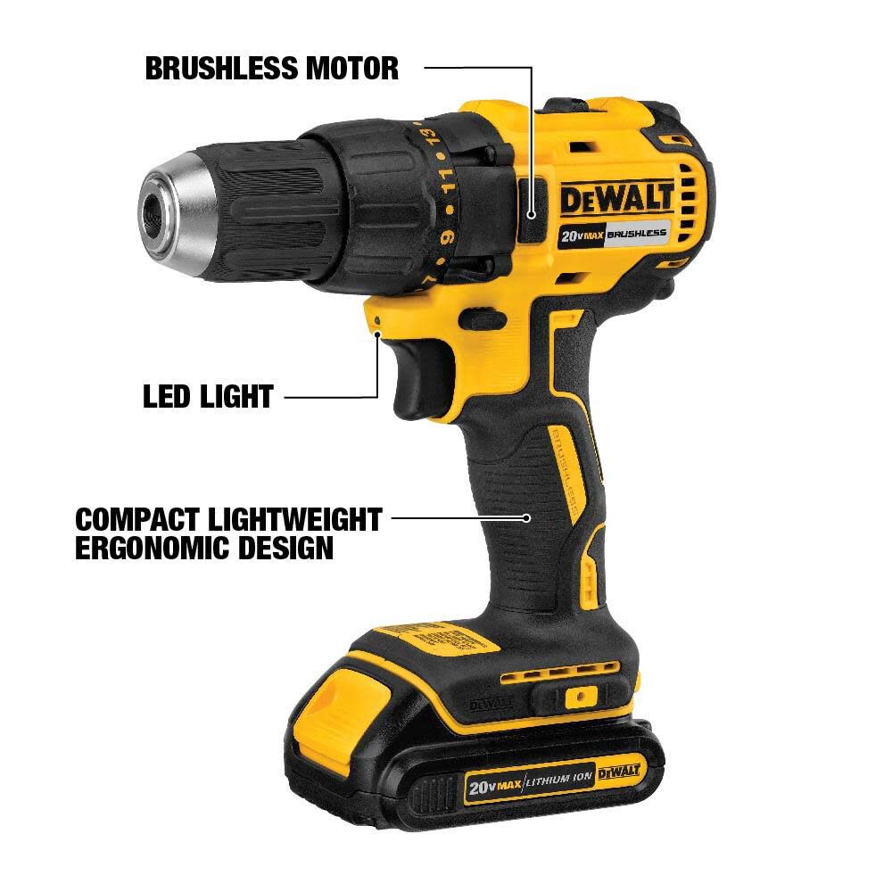 DEWALT 20V MAX Brushless Cordless 1/2 in. Drill/Driver Bare Tool DCD777B from DEWALT