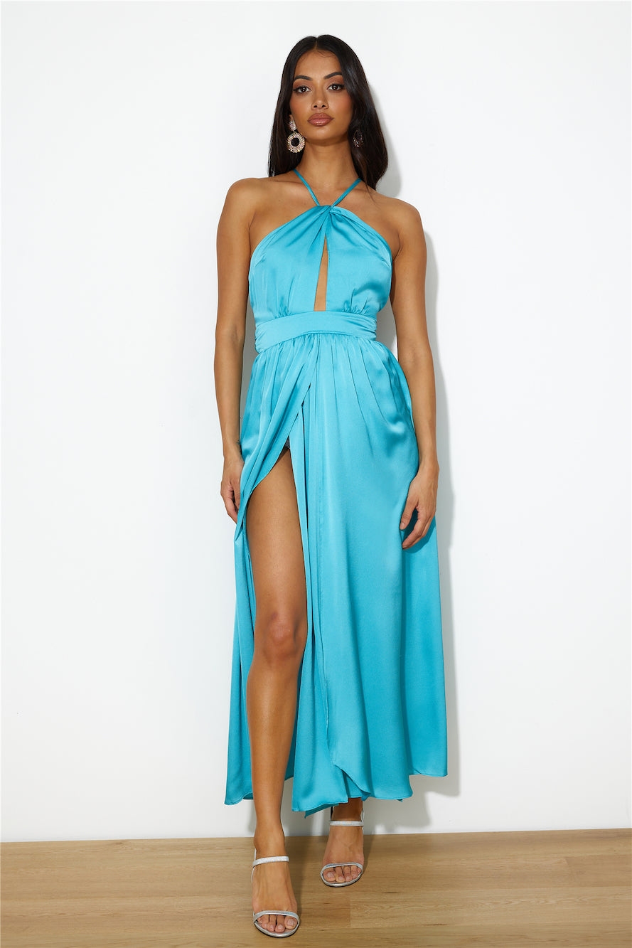 Tropical Times Midi Dress Aqua