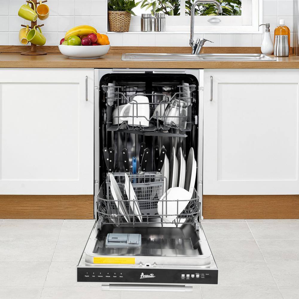 Avanti 18 in. Stainless Steel Built-In Dishwasher DWT18V3S