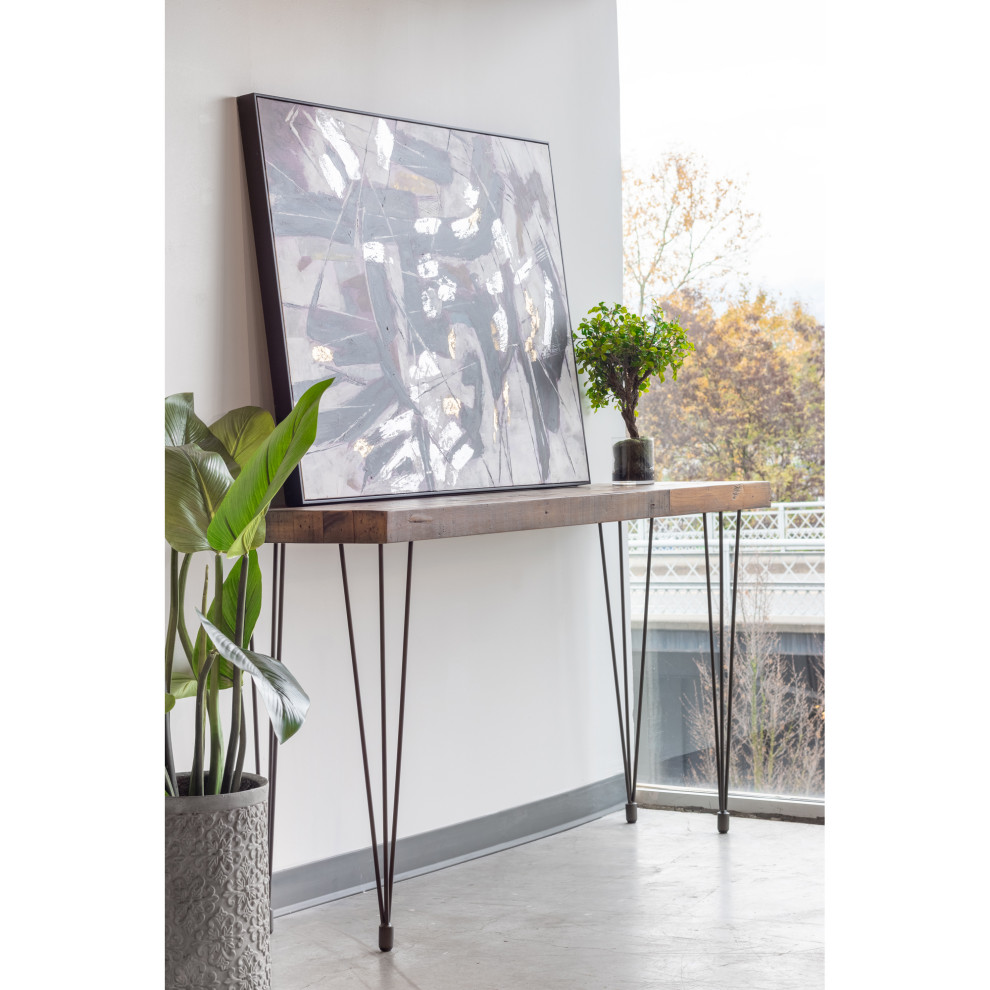 67 Inch Console Table Natural Natural Industrial   Industrial   Console Tables   by Sideboards and Things  Houzz