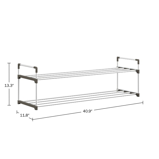 Home complete 2 tier Shoe Rack For 10 Pairs White