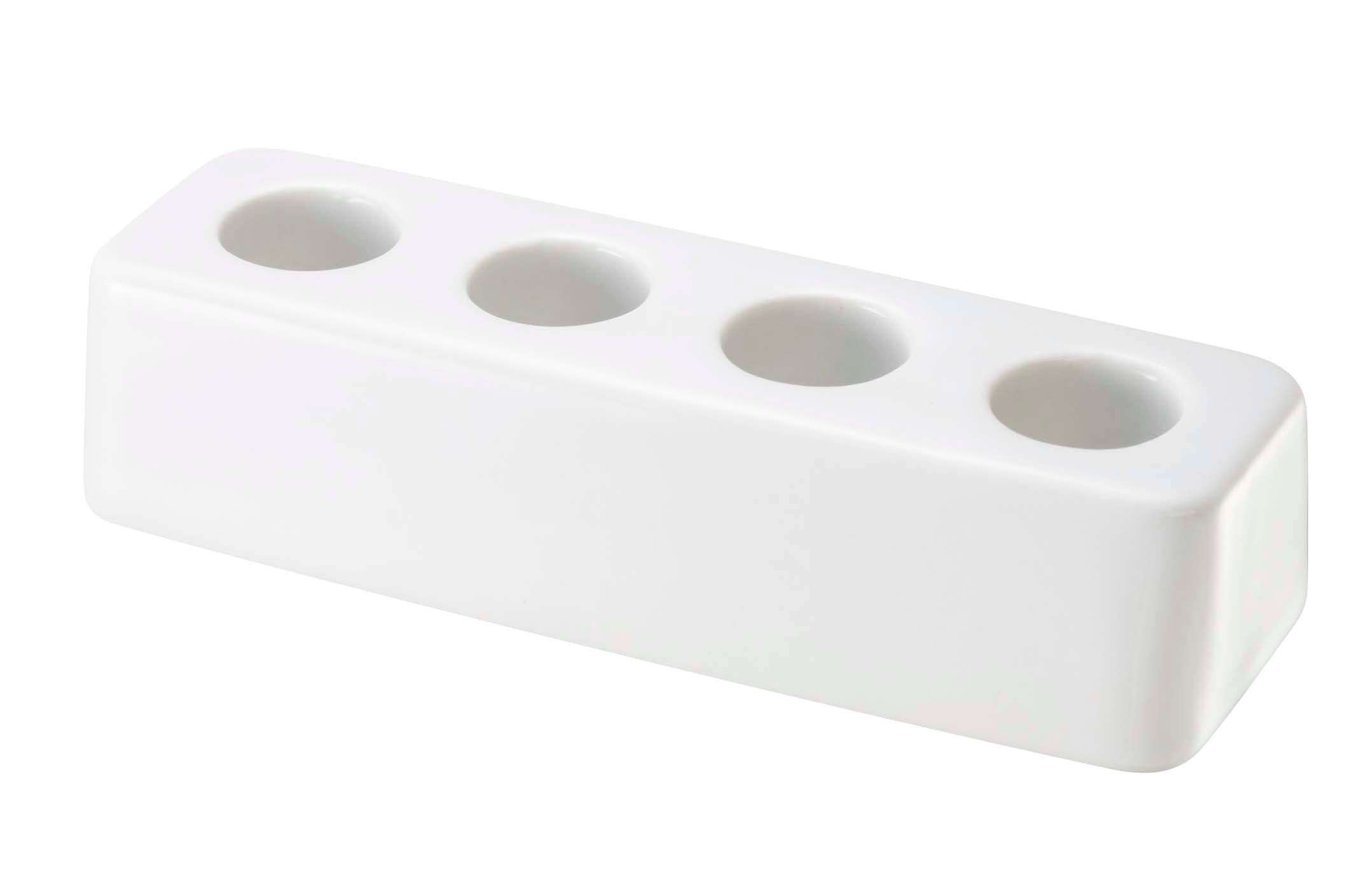 Plain Rectangular Ceramic Toothbrush Stand in Various Colors