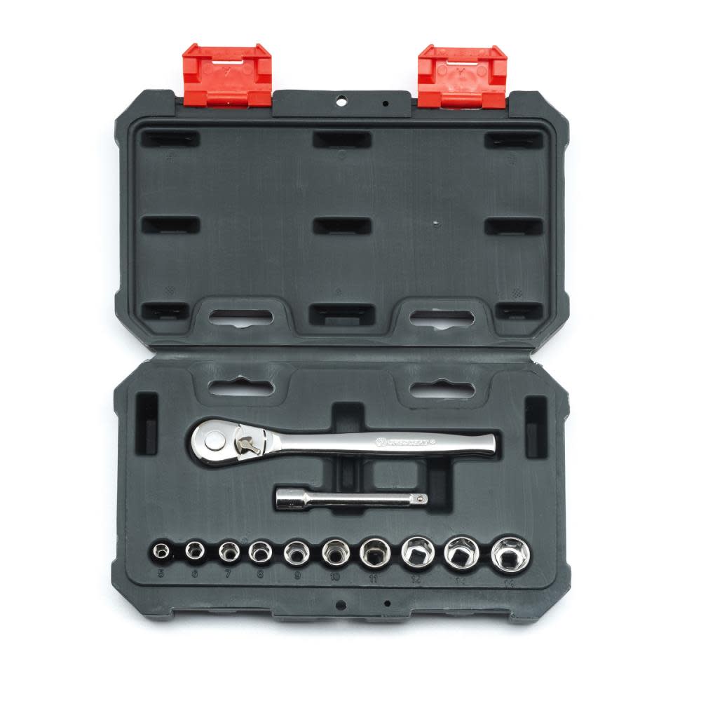 12 pc 1/4 Drive 6 Point Metric Mechanics Tool Set ;