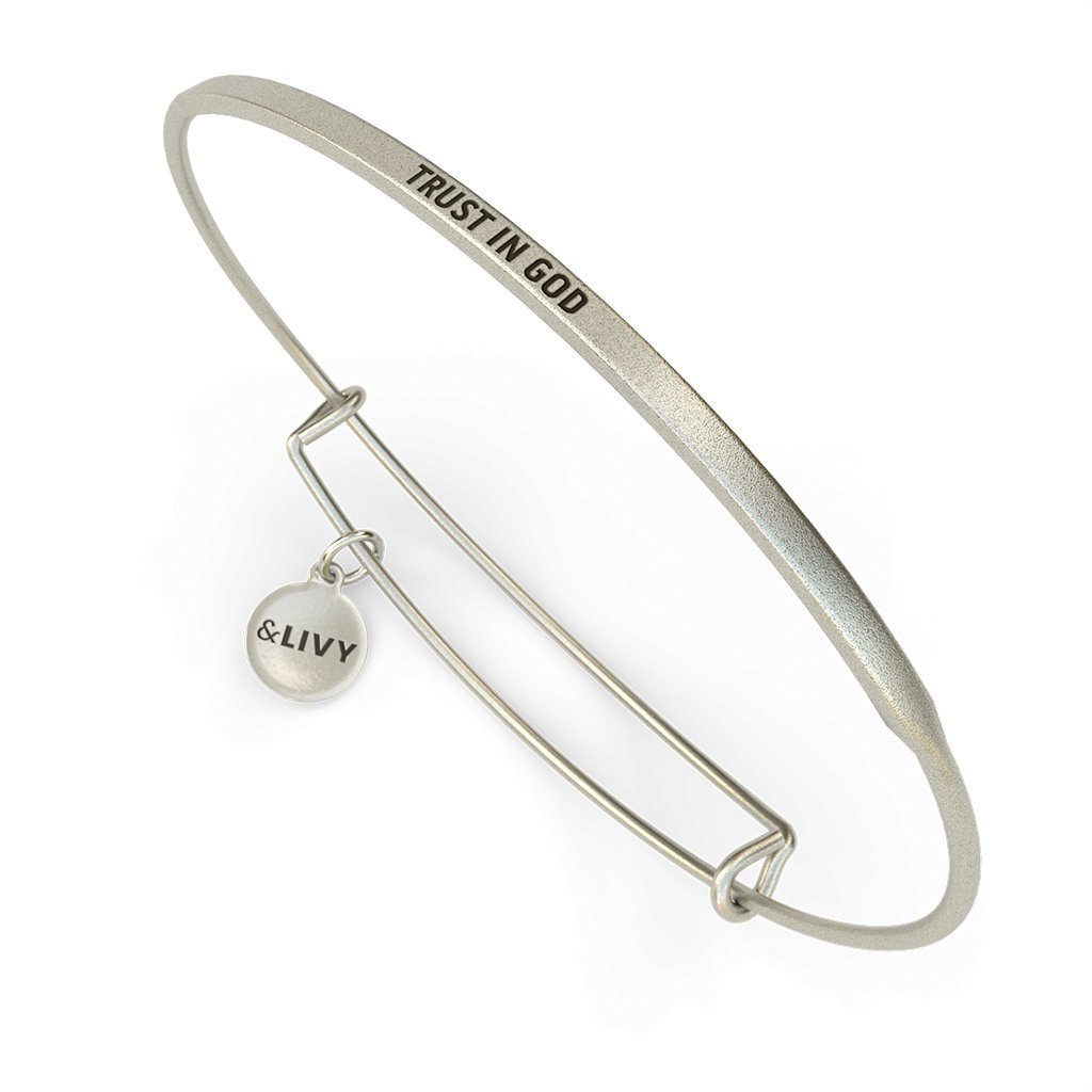 &Livy  Posy Wire Bracelet - Trust in God