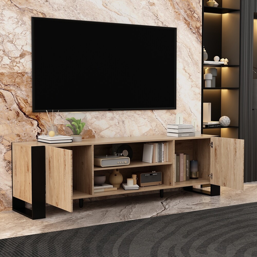 Entertainment Center with Fireplace Option:2 Flame Modes1500W 68.9\