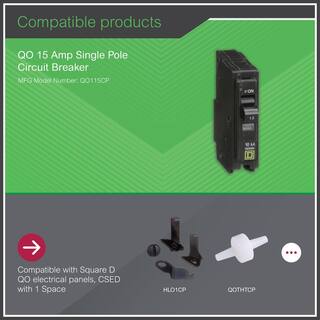 Square D QO 15 Amp Single-Pole Circuit Breaker(QO115CP) QO115CP