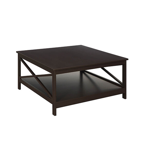 Oxford Espresso 36-Inch  Square Coffee Table