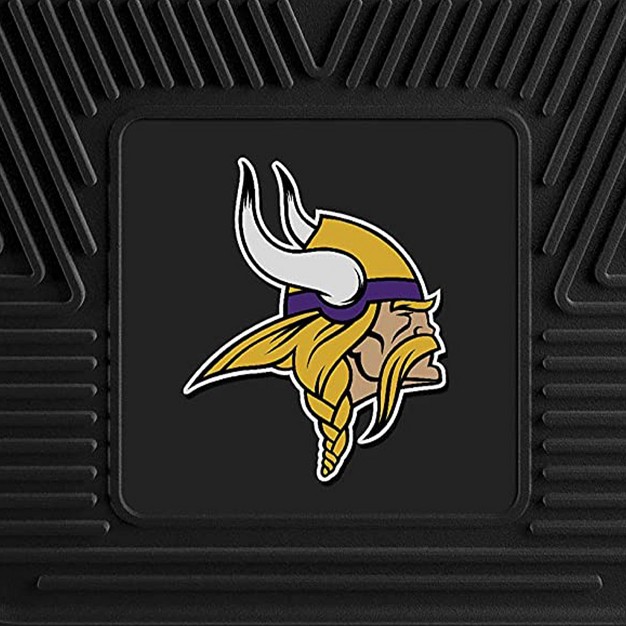 Fanmats 27 X 17 Inch Universal Fit All Weather Protection Vinyl Front Row Floor Mat 2 Piece Set For Cars Trucks And Suvs Minnesota Vikings