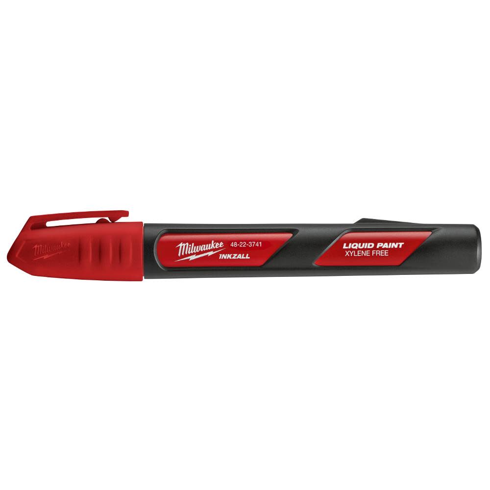 Milwaukee INKZALL Red Paint Marker 48-22-3741 from Milwaukee