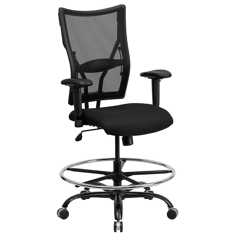 Flash Furniture Big and Tall Black Ergonomic Drafting Desk Chair