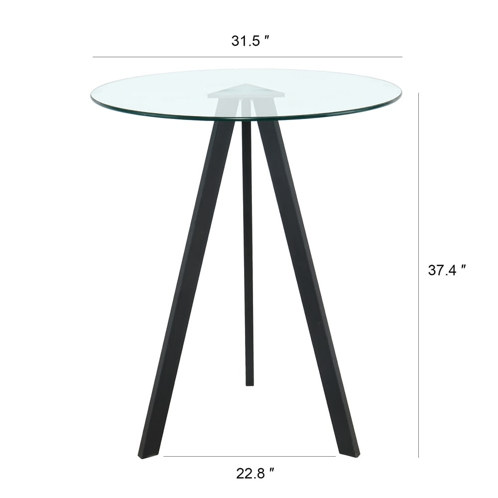 Glass Dining Table ROUND Tempered Glass BAR Table top