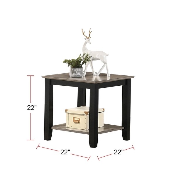 Modern End Table With Open Shelf