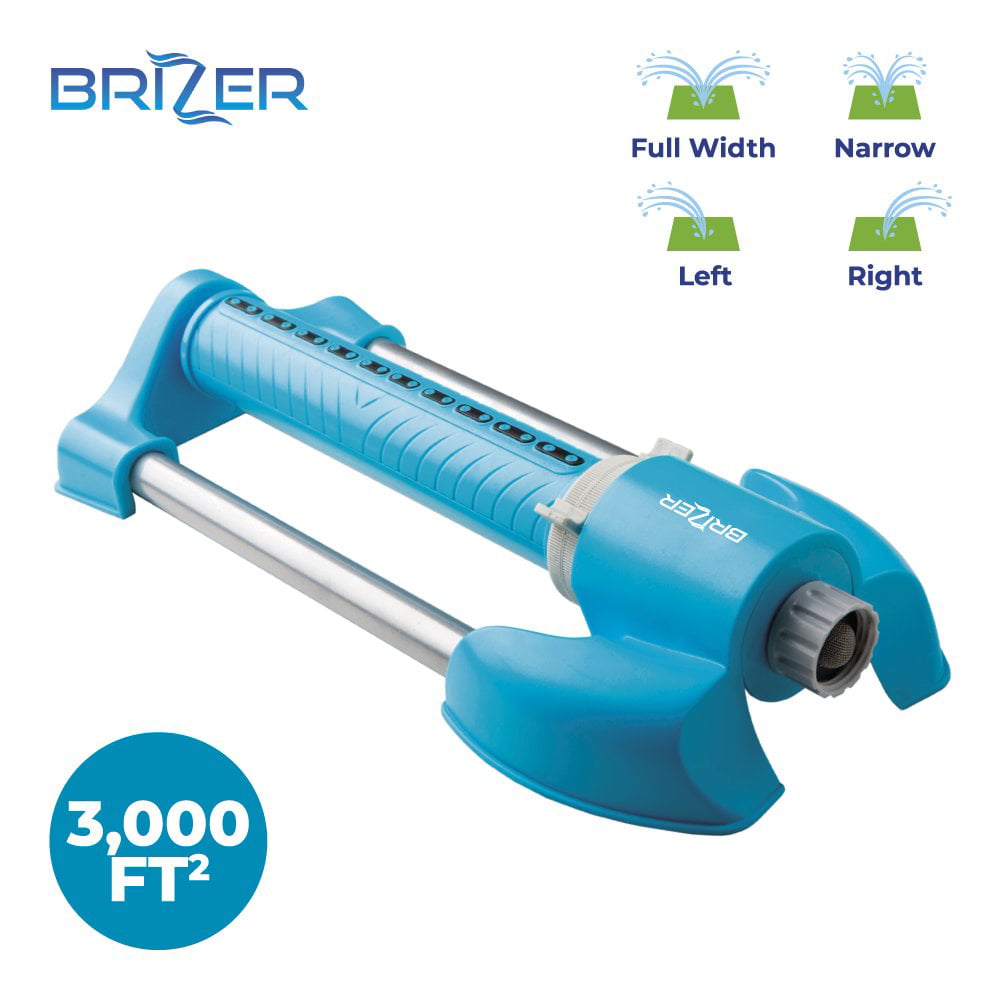 Brizer Oscillating Sprinkler Ranges up to 3，000 Sq. Ft. with Hose Adapter R2155 lawn sprinklers garden hose sprinklers