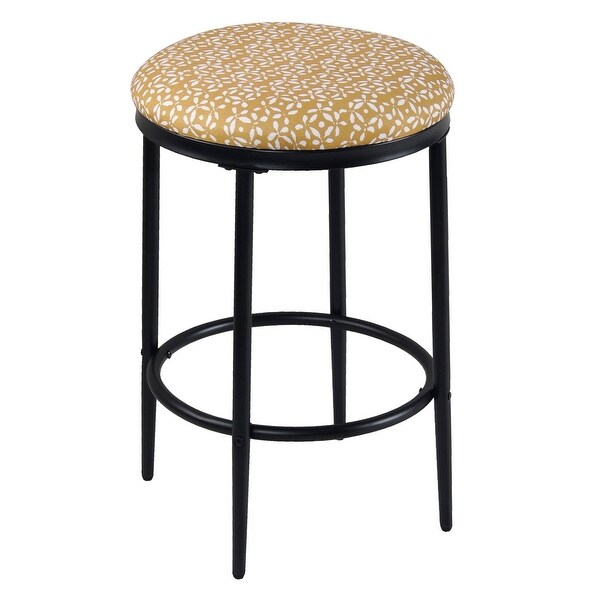 HomePop Upholstered Metal Barstool