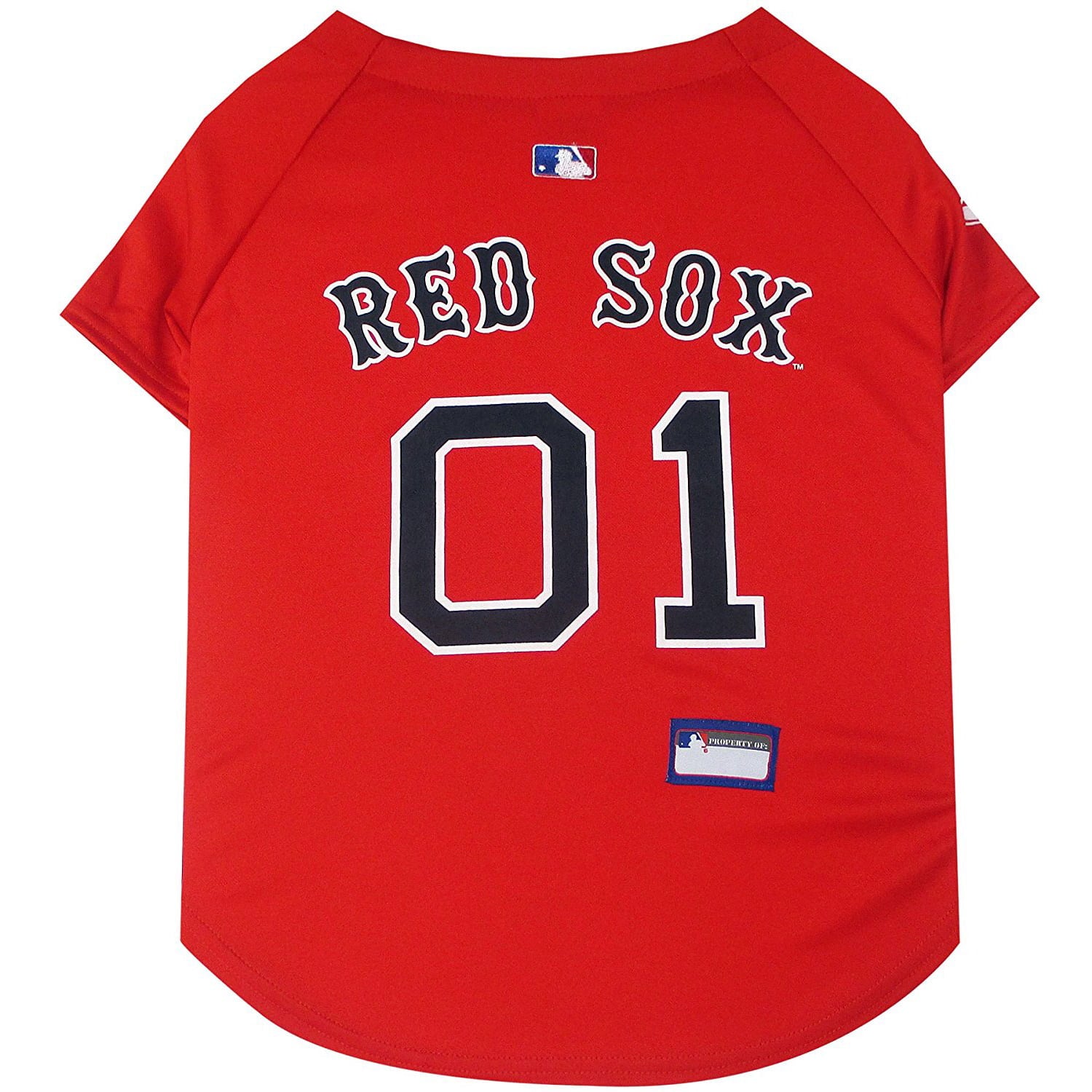 Pets First MLB Boston Red Sox Mesh Jersey for Dogs and Cats - Licensed Soft Poly-Cotton Sports Jersey - Large