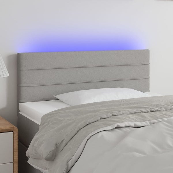 vidaXL LED Headboard Dark/Light Gray 39.4