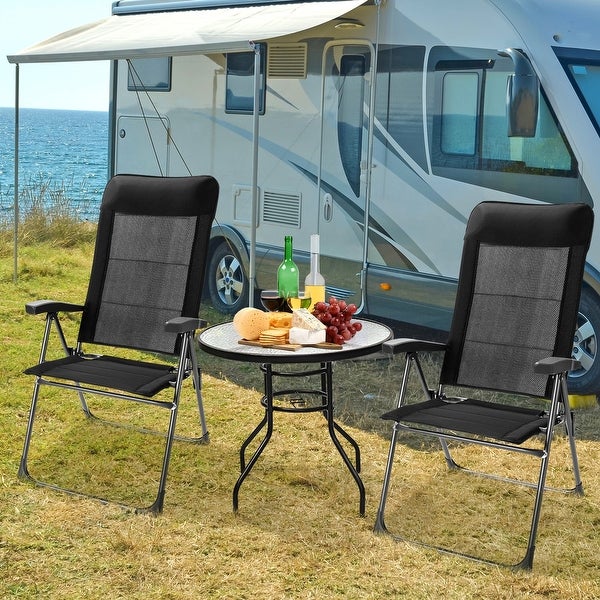 2PCS Portable Patio Folding Dining Chairs