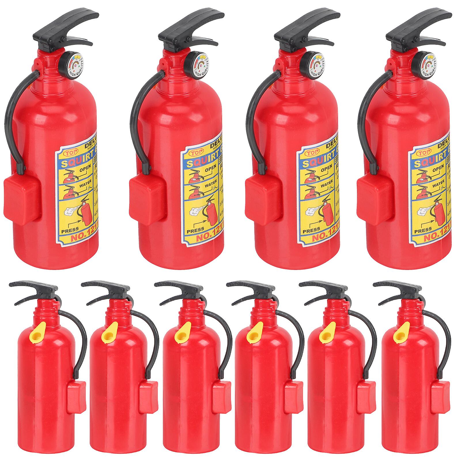 12pcs Fire Extinguisher Squirt Toys Firefighter Extinguisher Shape Water Spray Toys