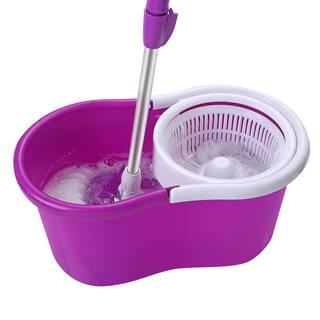 Winado Microfiber Spin Mop String with Bucket Mop Kit Purple 941228129732