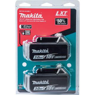 Makita 18V LXT Lithium-Ion High Capacity Battery Pack 3.0Ah with Fuel Gauge (2-Pack) BL1830B-2