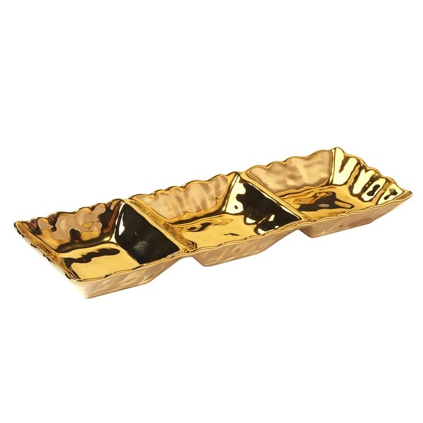 Certified International Gold Coast 3 Section Tray 15 X 5.5