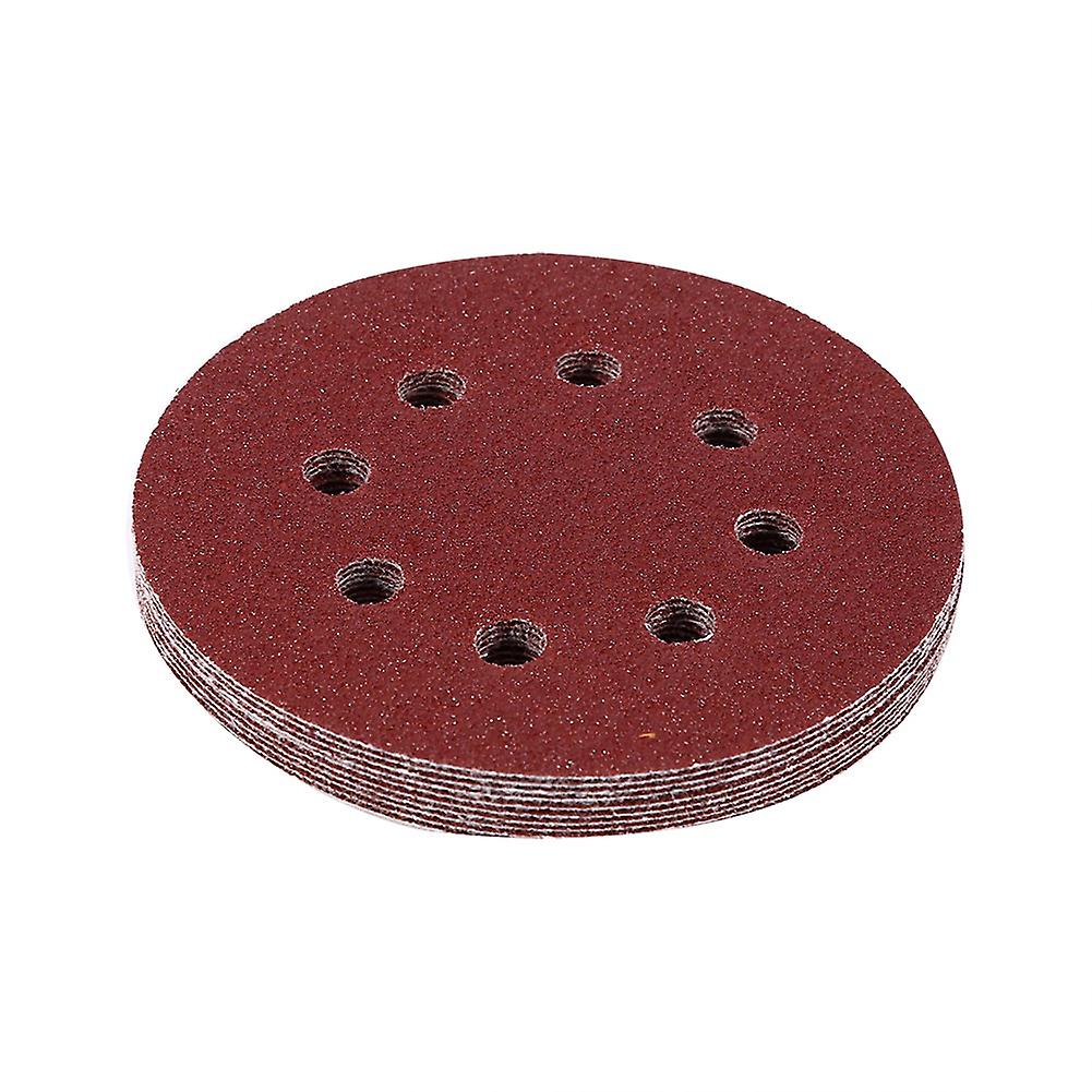 125mm Polishig Discs Red Sanding Discs 8 Hole Grit Sand Papers(60#)