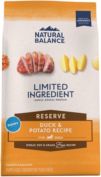 Natural Balance Limited Ingredient Reserve Grain-Free Duck and Potato Puppy Recipe Dry Dog Food