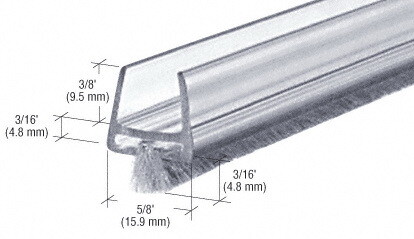 CRL CW12 Clear Polycarbonate Wipe with Pile Weathe...