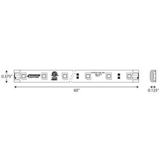 Progress Lighting Hide-a-Lite LED Tape 5 ft. LED Silicone Tape Under Cabinet Reel 2700K Field Cuttable Every 4 in. P700009-000-27