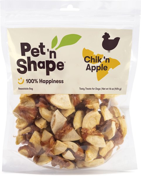 Pet 'n Shape Chik 'n Apple Dog Treats， 16-oz bag