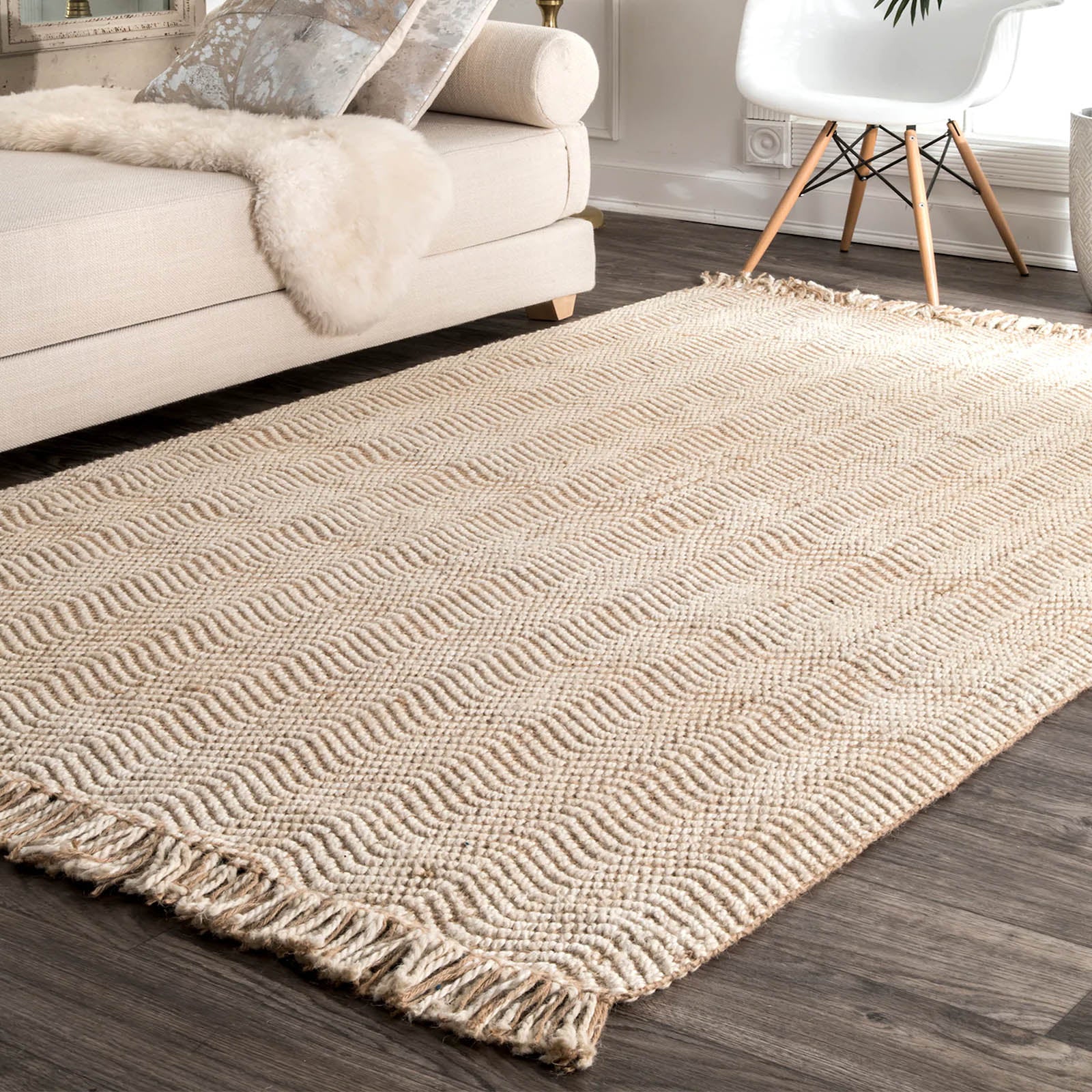 90X130 Cm Braided Handmade Jute Rug Jh-2340-S