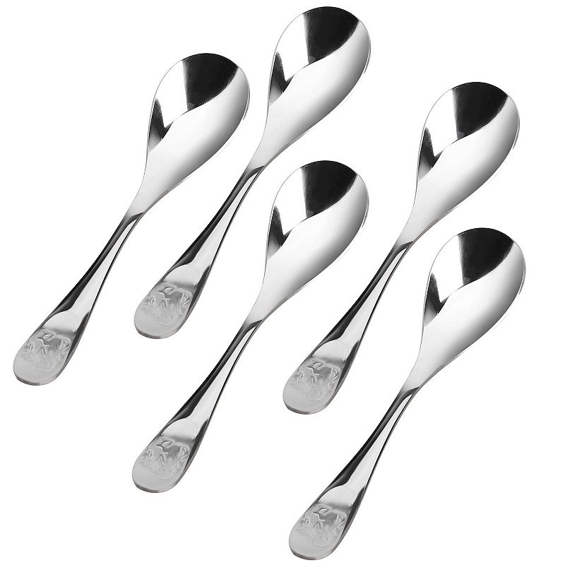 5Pcs Stainless Steel Spoons for Cooking Soup Spoon Dining Spoons 7.5